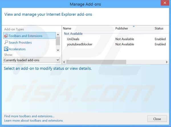 Rimuovere BetterDeals adware da Internet Explorer step 2