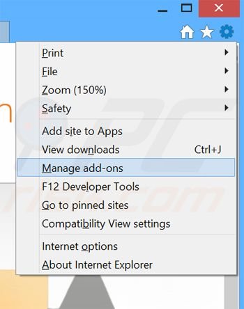 Rimuovere Com Notification adware da Internet Explorer step 1