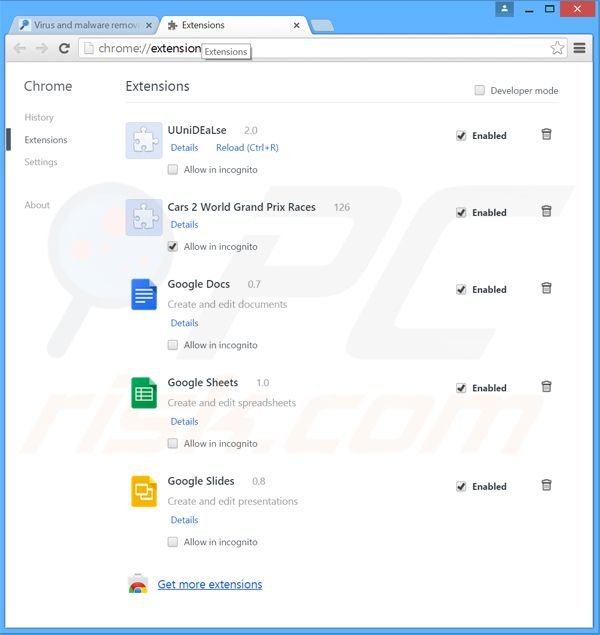 Rimuovere Eppink adware da  Google Chrome step 2