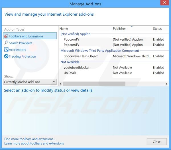 Rimuovere Eppink adware da  Internet Explorer step 2