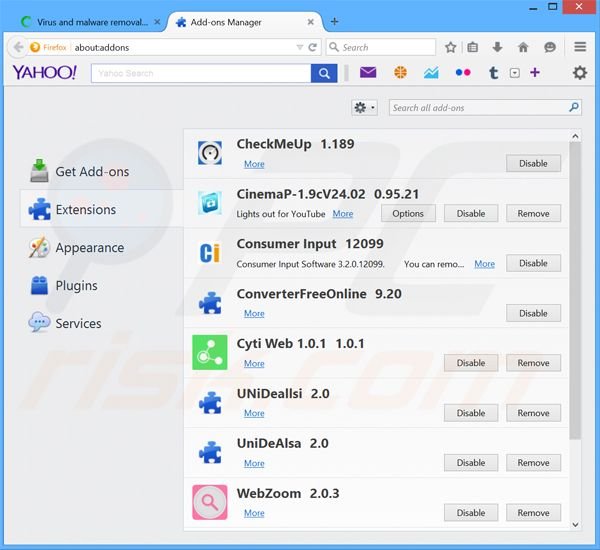 Rimuovere LolliScan adware da Mozilla Firefox step 2