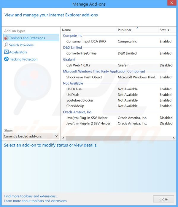 Rimuovere LolliScan adware da Internet Explorer step 2