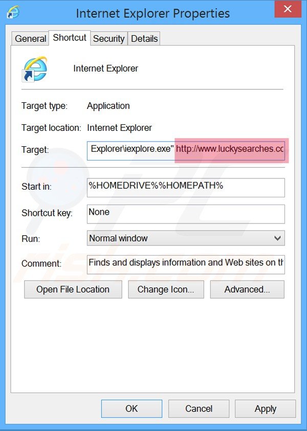 Aggiustare il collegamento rapido a Internet Explorer step 2