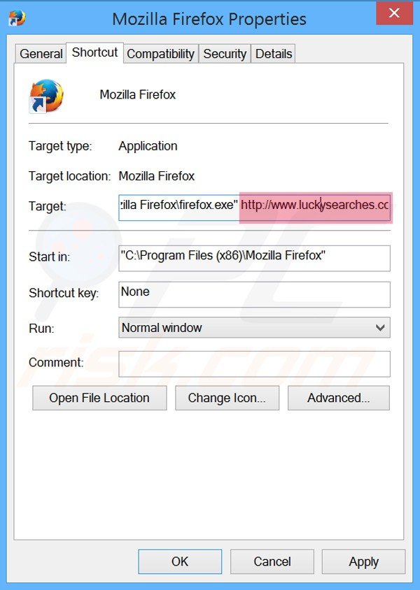 Aggiustare il collegamento rapido a Mozilla Firefox step 2