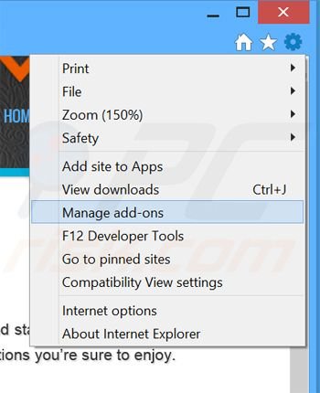 Rimuovere RadPlayer adware da Internet Explorer step 1