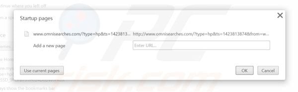 Rimuovere omniboxes.com dalla Google Chrome homepage
