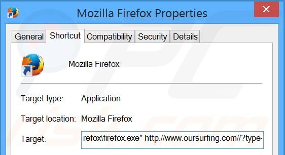 Aggiustare il collegamento rapido a Mozilla Firefox: step 2