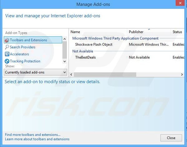 Rimuovere S5Mark adware da Internet Explorer step 2