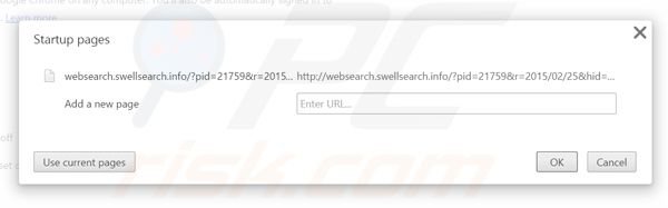 Rimuovere websearch.swellsearch.info dalla Google Chrome homepage