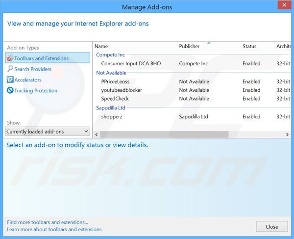 Rimuovere Webplayer adware da Internet Explorer step 2