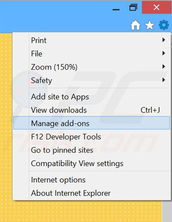 Rimuovere CPU Miner adware da  Internet Explorer step 1