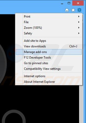 Rimuovere gli adware corelati a Ebon da Internet Explorer step 1