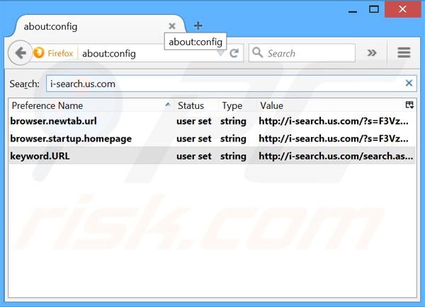 Cambia il tuo motore di ricerca predefinito i-search.us.com da Mozilla Firefox 