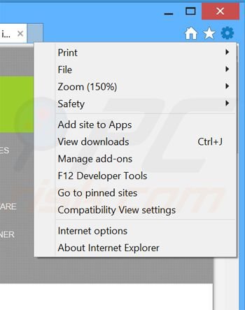 Rimuovere LolyKey adware da Internet Explorer step 1
