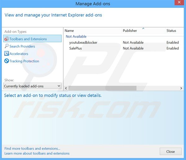 Rimuovere SafeGuard adware da Internet Explorer step 2