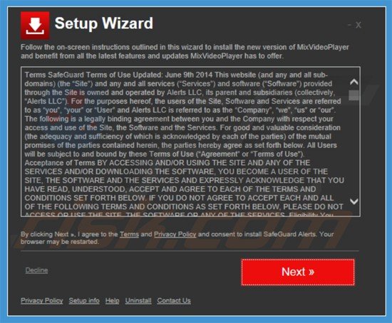 SafeGuard adware installer