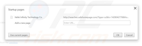 Cambia la tua homepage searches.safehomepage.com da Google Chrome 