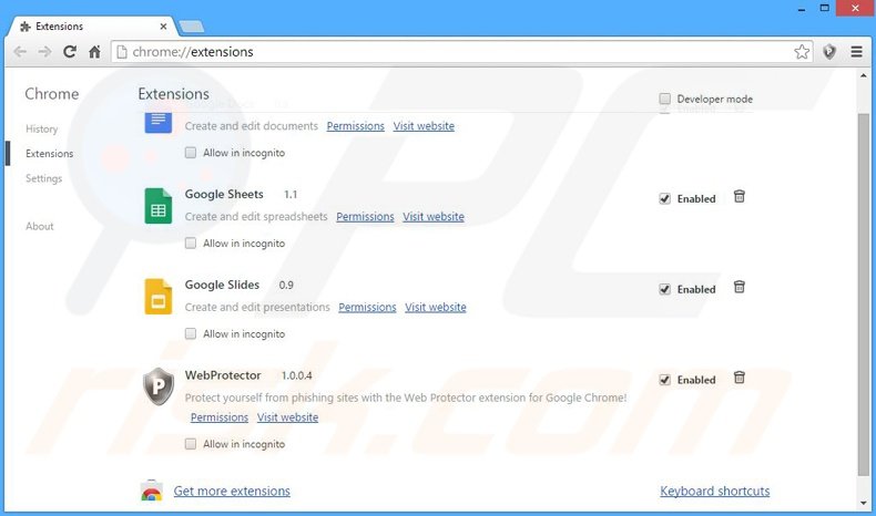 Rimuovere Desktop-play adware da Google Chrome step 2