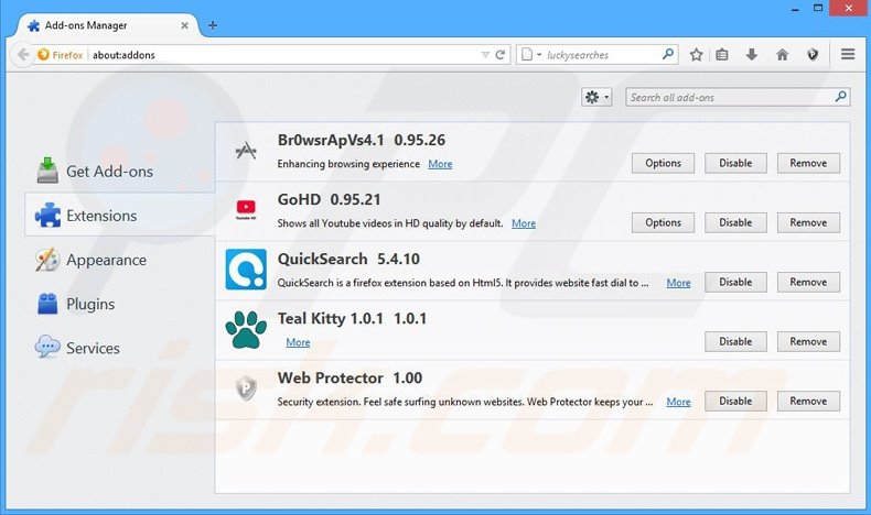 Rimuovere Desktop-play adware da Mozilla Firefox step 2