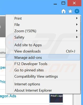 Rimuovere FlashMall adware da Internet Explorer step 1