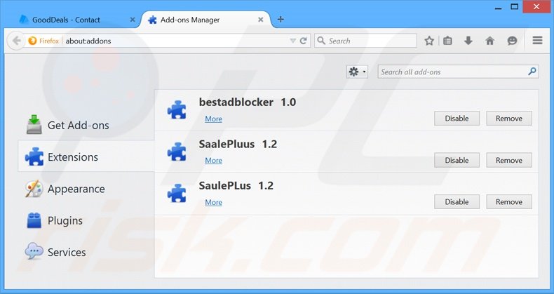 Rimuovere GoodDeals adware da Mozilla Firefox step 2
