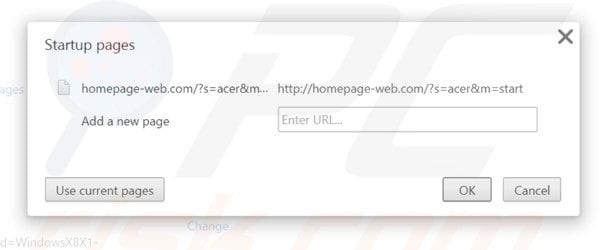 Cambia la tua homepage homepage-web.com da Google Chrome 