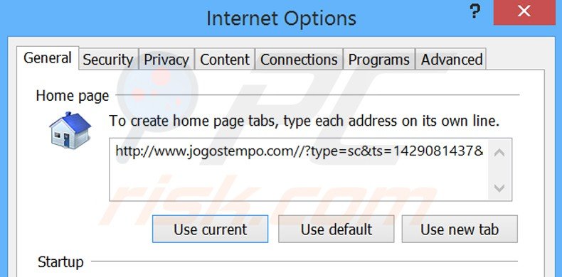 Cambia la tua homepage jogostempo.com da Internet Explorer