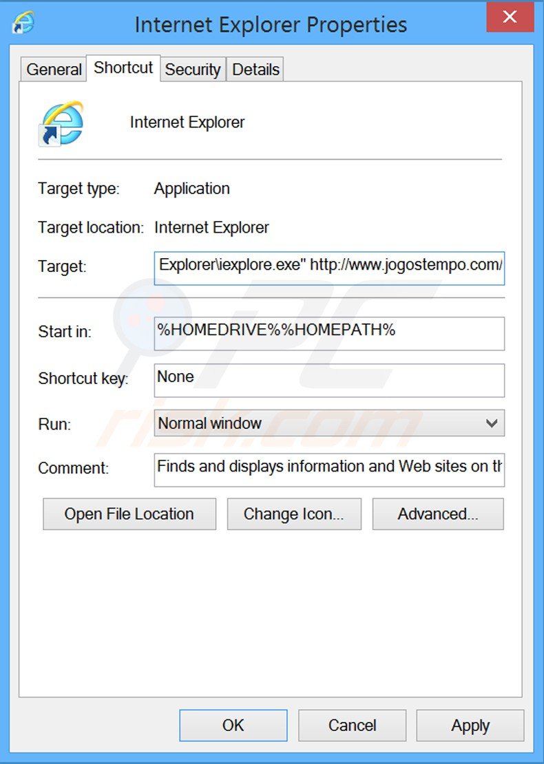 Aggiustare il collegamento rapido a Internet Explorer step 2