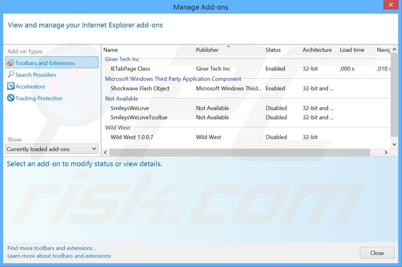 Rimuovere OkayFreedom adware da Internet Explorer step 2