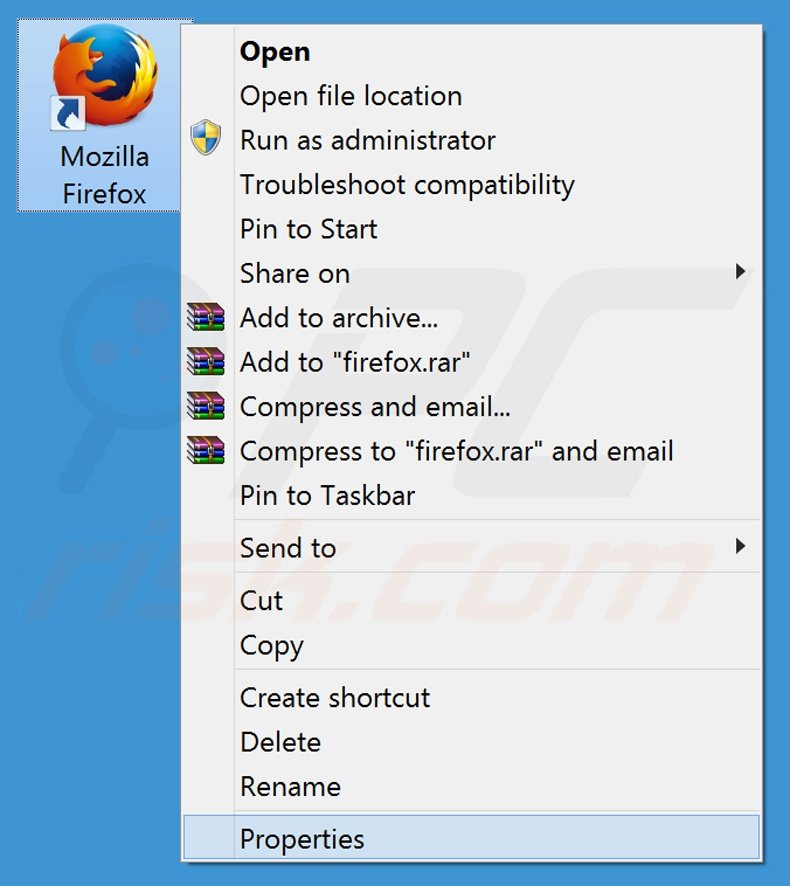 Aggiustare il collegamento rapido a Mozilla Firefox step 1