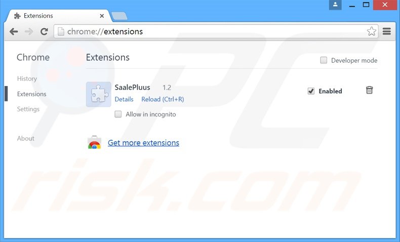 Rimuovere SmartWallet adware da Google Chrome step 2