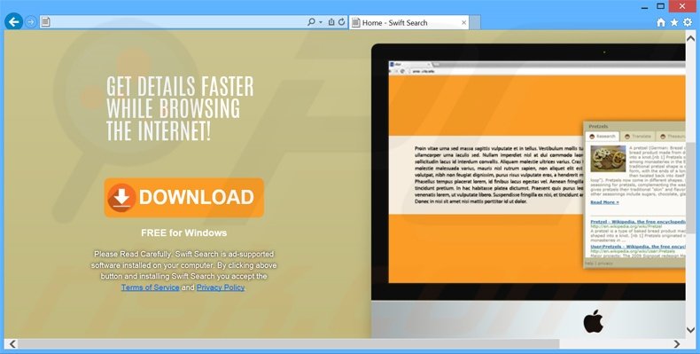Swift Search adware