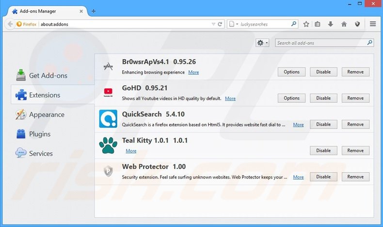 Rimuovere WeatherBug adware da Mozilla Firefox step 2