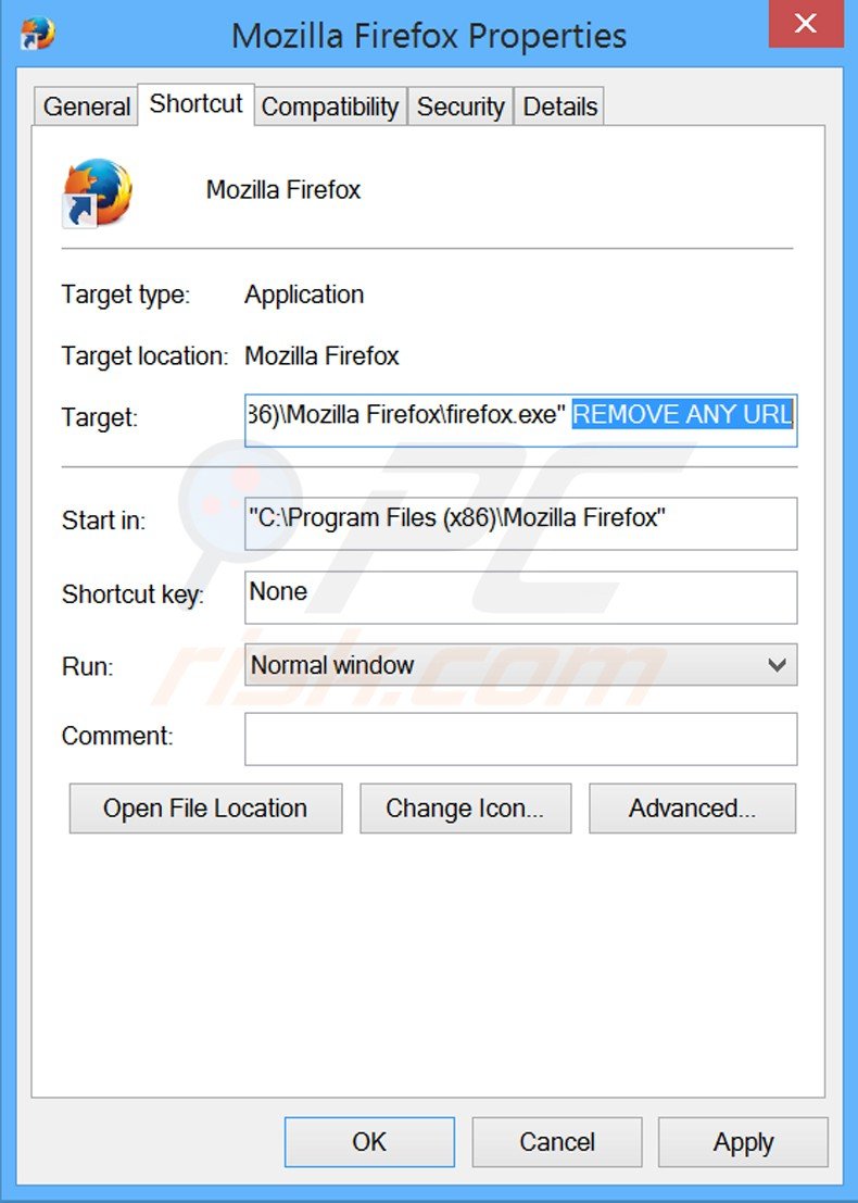 Aggiustare il collegamento rapido a Mozilla Firefox step 2