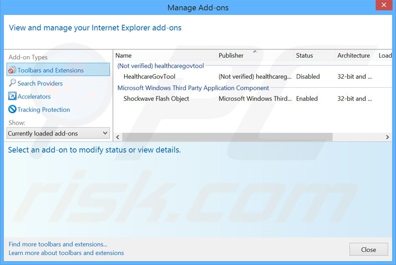 Rimuovere Kikblaster adware da  Internet Explorer step 2