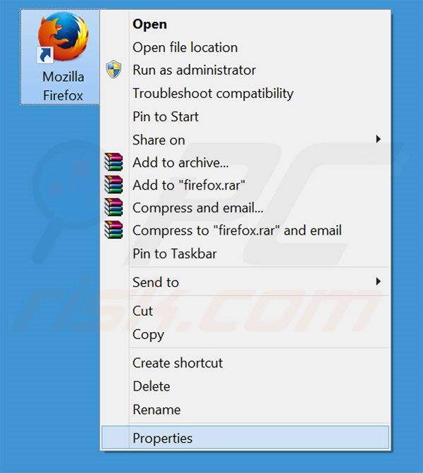 Aggiustare il collegamento rapido a Mozilla Firefox  step 1