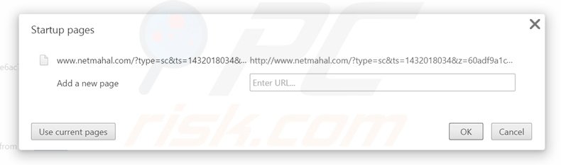 Cambia la tua homepage netmahal.com in Google Chrome