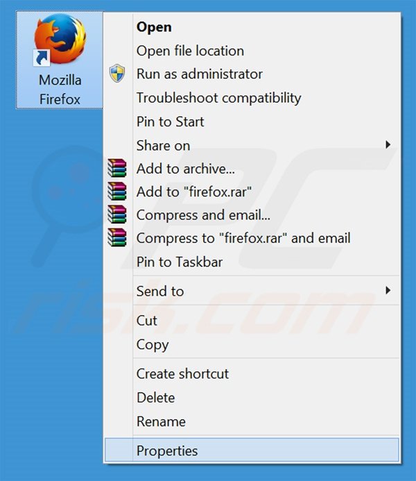 Aggiustare il collegamento rapido a Mozilla Firefox step 1