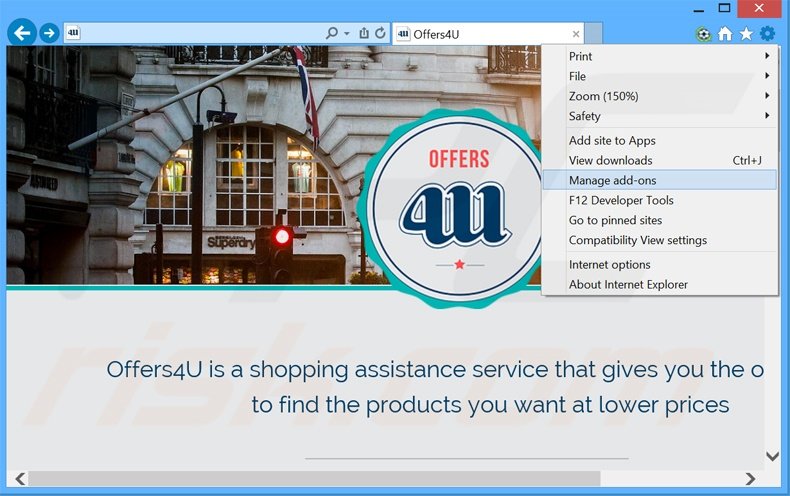 Rimuovere Offers4U adware da  Internet Explorer step 1