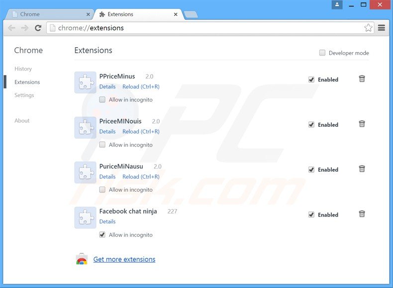 Rimuovere websearch.searchtotal.info da Google Chrome