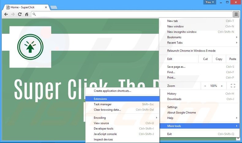 Rimuovere SC adware da Google Chrome step 1