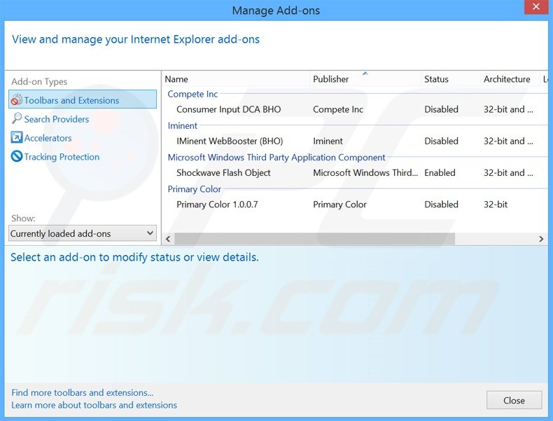 Rimuovere l'adware  Windesk Winsearch da Internet Explorer step 2