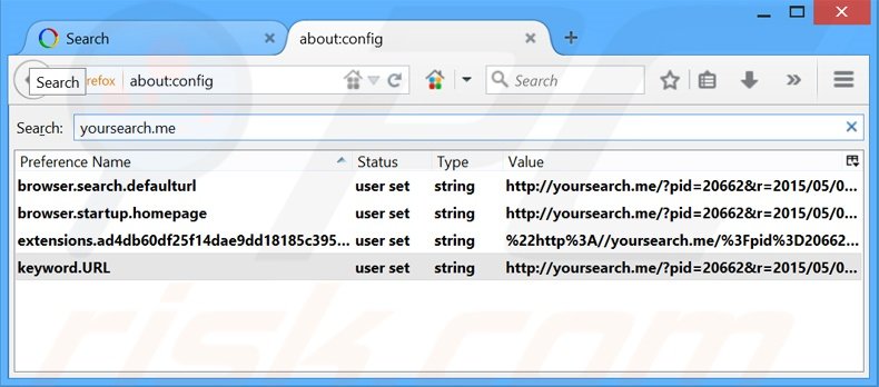 Cambia il tuo motore di ricerca predefinito yousearch.me in Mozilla Firefox 