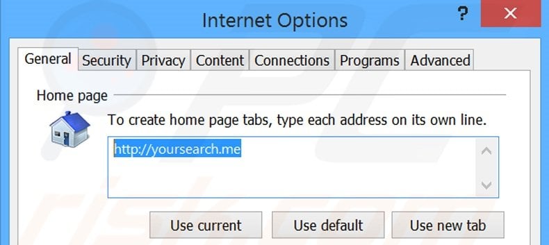 Cambia la tua homepage yousearch.me in Internet Explorer 