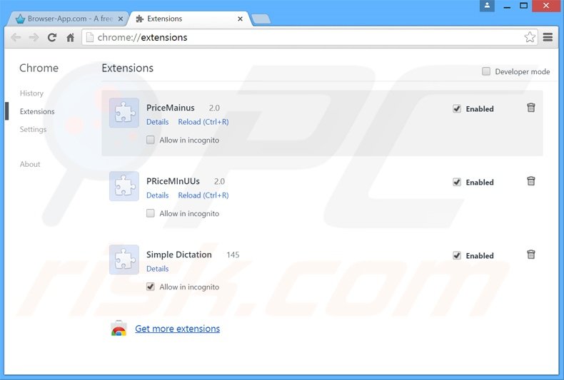 Rimuovere BestVideoConverter adware da Google Chrome step 2