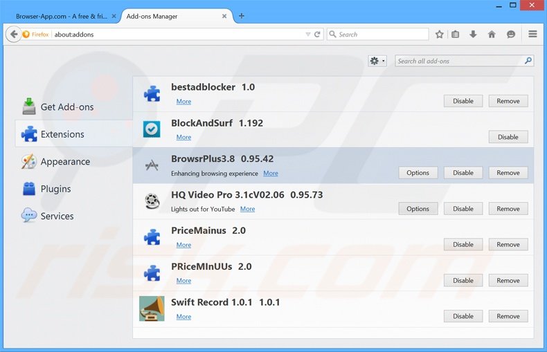 Rimuovere BestVideoConverter adware da Mozilla Firefox step 2