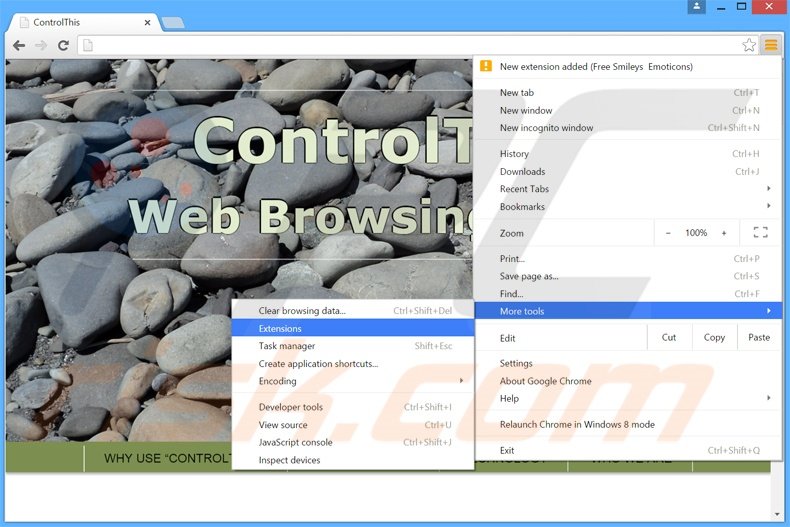 Rimuovere ControlThis adware da Google Chrome step 1