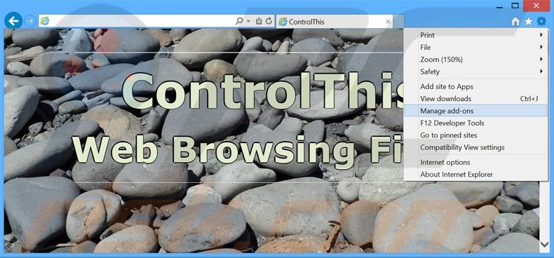 Rimuovere ControlThis adware da Internet Explorer step 1