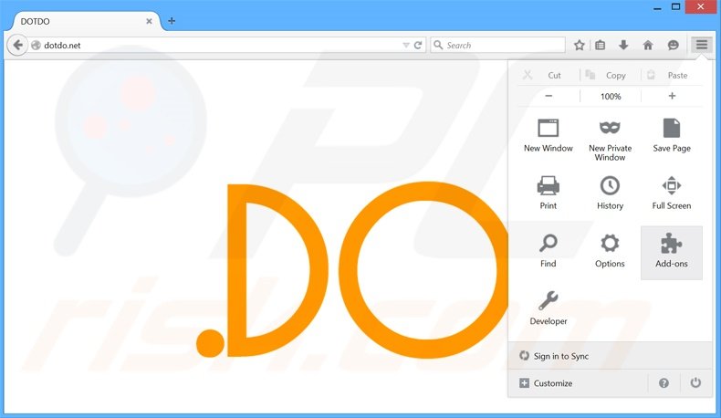 Rimuovere dotdo adware da Mozilla Firefox step 1