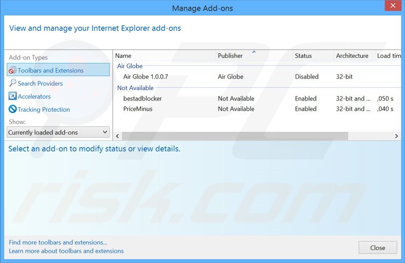 Rimuovere dotdo adware da Internet Explorer step 2